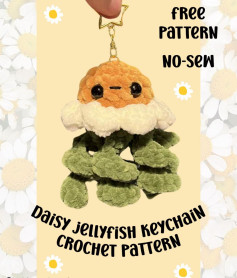 Daisy Jellyfish Keychain: Free No-Sew Crochet Pattern Guide