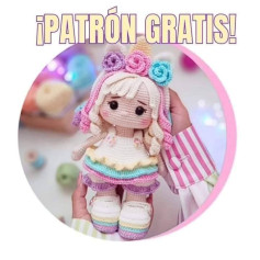 ¡Descubre el patrón gratuito para tejer esta adorable muñeca de crochet!