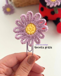 Flor de Crochê: Guia Completo para Marcador de Páginas