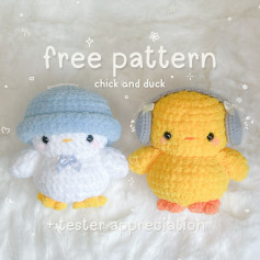 Free Crochet Pattern for Adorable Chick and Duck Amigurumi