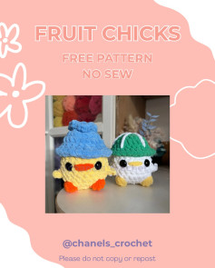 Free Crochet Pattern for Adorable Fruit-Themed Chicks
