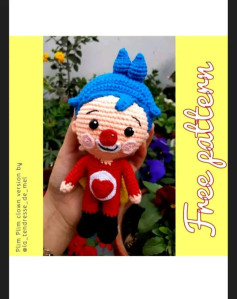 Free Crochet Pattern for Plim Plim Clown Doll