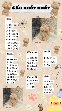 gấu nhút nhát, vịt con, gấu trúc, gấu.