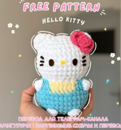 Изготовление милой игрушки Hello Kitty крючком: бесплатная схема