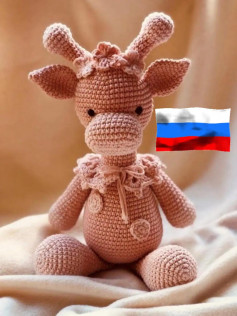Изучите схему вязания милого жирафа крючком