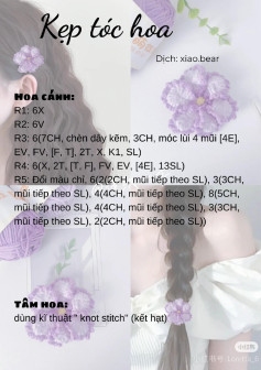 kẹp tóc hoa cúc, chú chó nhỏ