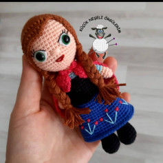 Küçük Prenses İçin Renkli Amigurumi Bebek Örgü Modeli