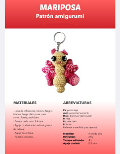 Mariposa Amigurumi: Guía Completa para Tejer Llaveros Creativos