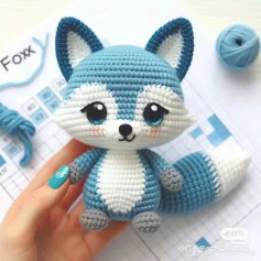Mẫu Móc Len Chú Cáo Xanh Dễ Thương Cho Người Mới Bắt Đầu