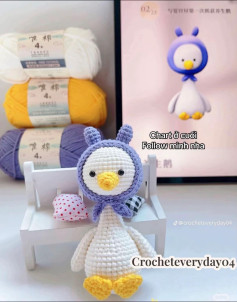 Mẫu móc len vịt dễ thương với hướng dẫn chi tiết