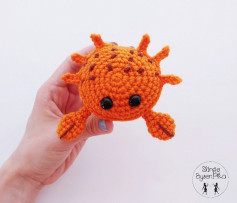 Милый вязаный краб амигуруми: схема для создания игрушки