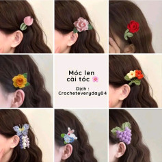 móc len cài tóc