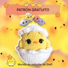 Móntate tu propio pollito de peluche con este patrón gratuito.