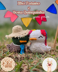 Nhô Patuíno e Dona Quinquinha: Receita Gratuita de Amigurumi