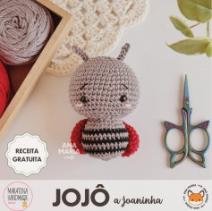 Padrão de Amigurumi de Joaninha Adorável: Receita Grátis para Crochê