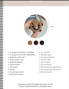 Padrão de Amigurumi: Instruções e Materiais para Criar Shooky