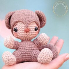 Padrão de Crochê de Um Ursinho Amigurumi Fofo