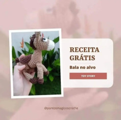 Padrão de Crochê Grátis: Cavalo de Brinquedo Amigurumi