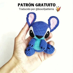 Patrón Amigurumi: Crea un Adorable Personaje Azul con Orejas Grandes