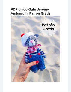 Patrón Amigurumi Gratis: Crea Tu Propio Gato Jeremy Lindo y Colorido