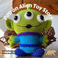 Patrón de Amigurumi Alien de Toy Story Gratis y Fácil de Seguir