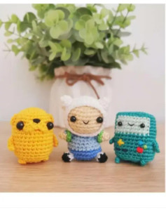 Patrón de Amigurumi: Aventuras de tres amigos entrañables