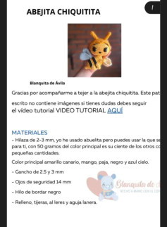 Patrón de Amigurumi: Cómo Tejer una Abejita Chiquitita Paso a Paso