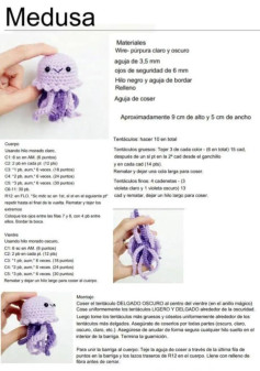Patrón de Amigurumi: Cómo Tejer una Medusa de Ganchillo Paso a Paso