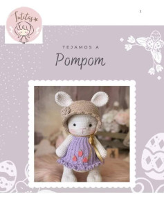 Patrón de Amigurumi: Conejito con Vestido Lila y Sombrero