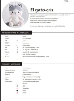 Patrón de Amigurumi: Crea tu Propio Gato Gris con Crochet