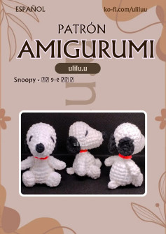 Patrón de Amigurumi: Crea tu propio Snoopy en crochet