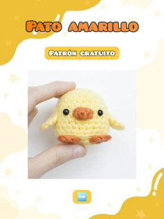 Patrón de amigurumi: crea un adorable patito amarillo con este diseño fácil.