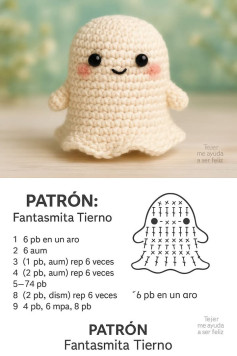 Patrón de Amigurumi: Crea un Fantasma Adorable Paso a Paso