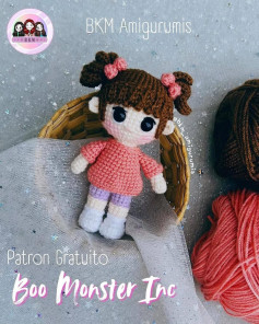 Patrón de Amigurumi de Boo de Monstruos S.A. para Tejer