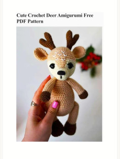 Patrón de Amigurumi de Ciervo de Crochet Adorable y Gratis