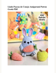 Patrón de Amigurumi de Conejo con Zanahoria y Manzanas