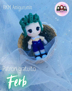 Patrón de amigurumi de Ferb con instrucciones detalladas y fáciles de seguir.