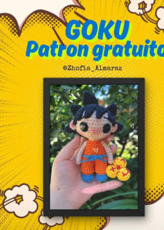 Patrón de amigurumi de Goku gratis para los fanáticos del crochet