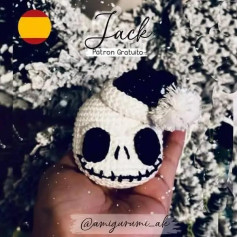 Patrón de amigurumi de Jack con sombrero de Navidad - Gratuito