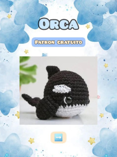 Patrón de Amigurumi de Orca Gratis para Principiantes