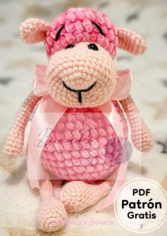 Patrón de amigurumi de oveja rosa en PDF gratuito