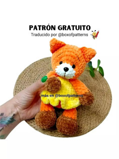 Patrón de amigurumi de peluche de zorro gratis y fácil de seguir