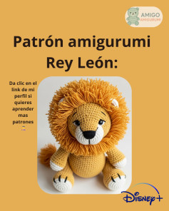 Patrón de amigurumi del Rey León para crochet creativo