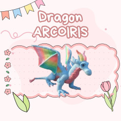 Patrón de Amigurumi: Dragón Arcoíris Colorido y Encantador