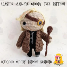Patrón de amigurumi gratis de Ojoloco Moody en crochet