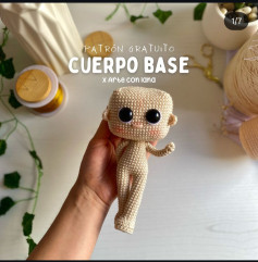Patrón de amigurumi gratis para crear cuerpo base adorable.