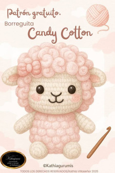 Patrón de amigurumi gratis para tejer una ovejita adorable.