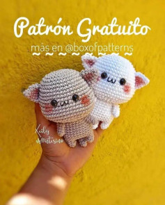 Patrón de amigurumi gratis: tiernos gatitos para principiantes