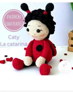 Patrón de amigurumi gratuito: Caty la catarina adorable