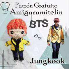 Patrón de Amigurumi Inspirado en Uniforme Escolar de Jungkook de BTS